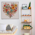 Valentine's Day Stamping Cross Stitch Kit, Flowers Counting Cross Stitch Kit - Image 6