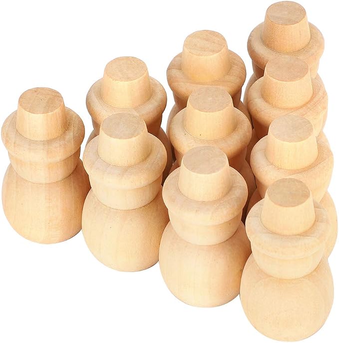 30PCS Wooden Embellishments, Wooden Cutouts Wood Ornaments Unfinished Wood - Image 9