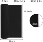 DIYASY 2 Pack EVA Foam 2mm, 49 x 13.5in Black EVA Cosplay Foam Roll Large | - Image 2
