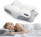 Cervical Neck Pillow for Side & Back Sleepers, Ergonomic Memory Foam Pillow for by Unknown