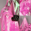 3.3 Yard Long Hot Pink Iridescent Organza Fabric by Unknown