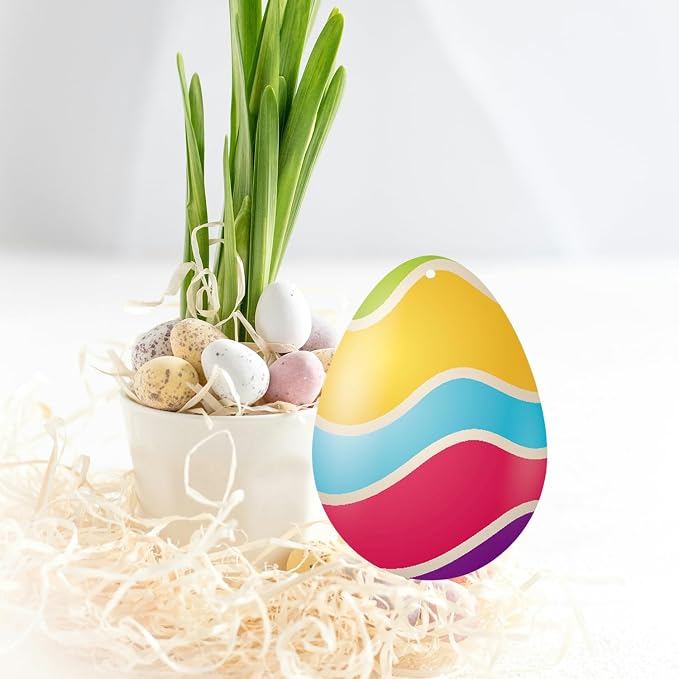 10 PCS Basswood Easter Egg Decoration Set - Image 5