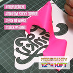 PU Heat Transfer Vinyl 12"×10ft Roll Neon Pink – HTV - Image 2
