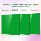 Adrattnay Green Acrylic Sheets 1/8" Thick, - Image 3