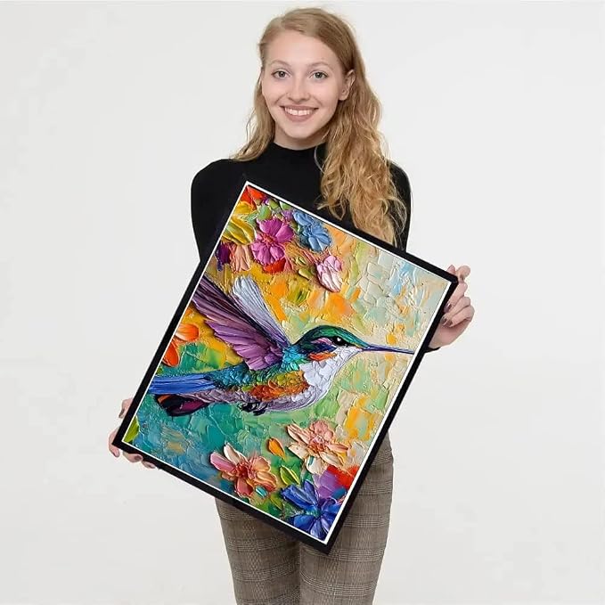 Diamond Art Kits for Adults, Animal Hummingbird 5D DIY Diamond Painting Kits - Image 3