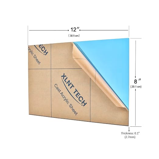 Colored Acrylic Sheets 8x12 – 10 Colors 10 Pcs, 1/8" Transparent Cast Acrylic - Image 4