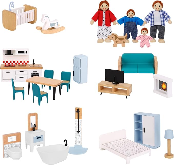 OOOK Wooden Dollhouse Furniture Set by OOOK