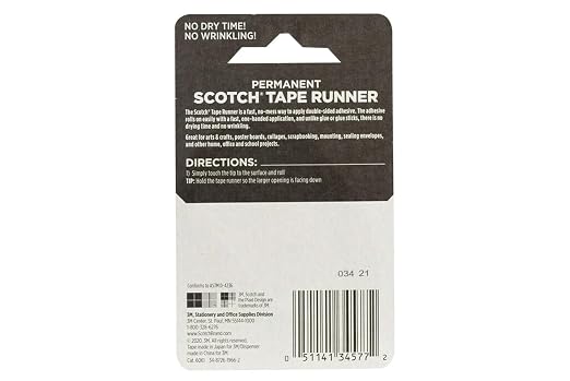 3M 6061 Scotch Double Sided Adhesive Roller Tape Runner, Photo-Safe Adhesive - Image 7