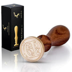 Medieval Antique Initial Alphabet Wax Seal Stamp, Brass Head Wooden Handle - Image 6