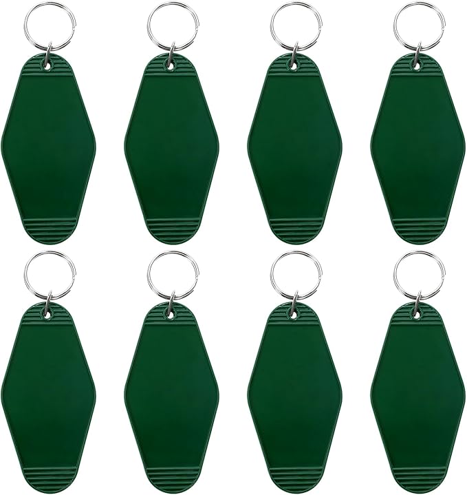 8PCS Motel Keychain Blank Hotel Key Tags Holder by PPhtony