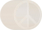 12 Pcs 12 Inches Wood Peace Cutouts Unfinished Round Wood Peace Sign Decor by Anglechic