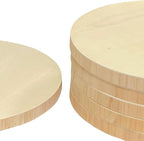 6 Pack 14 Inch Round Wood Canvas Panels Unfinished Wooden Plates Round Wood - Image 3