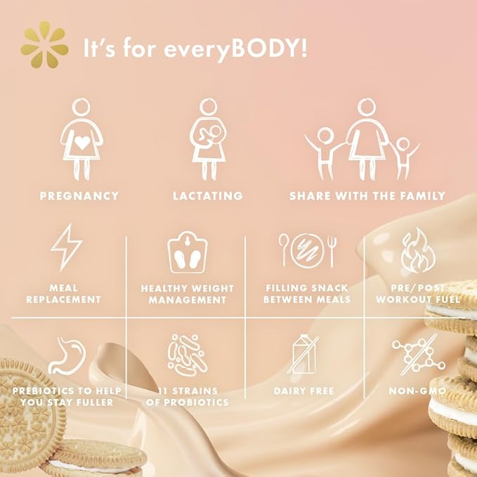 Boobie Body Superfood Protein Pregnancy and Postpartum Meal Replacement Shake, Vanilla Chai Flavor | 19g Protein | Safe for Lactation & Motherhood | Organic, Vegan, Zero Sugar, 1 Tub (20 Servings)
