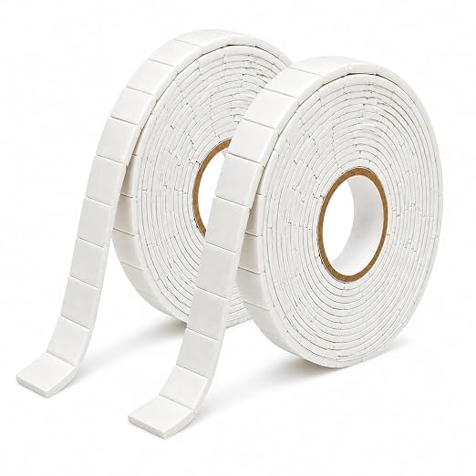 2 Rolls Pre-Cut Double Sided Foam Tape, 460 Large Craft Pads or Card Making by Unknown