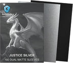 Justice Silver Dual Matte Card Sleeves, Katomula Card Sleeves - Image 2