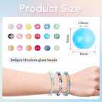 DUQGUHO 8mm Glass Beads for Jewelry Making Colorful Beads for Crafts Crystal 18 - Image 4