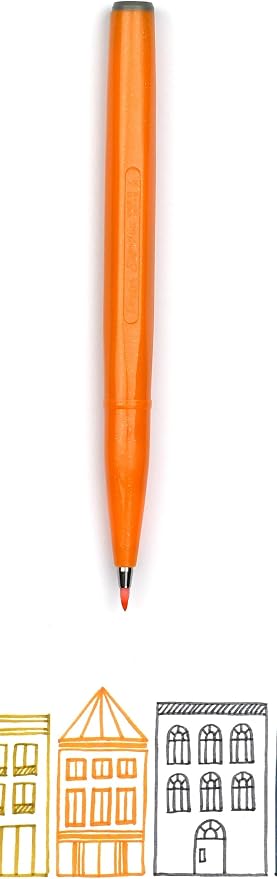 Pentel Fude Touch Sign Pen, Felt Pen Like Brush Stroke - Image 7