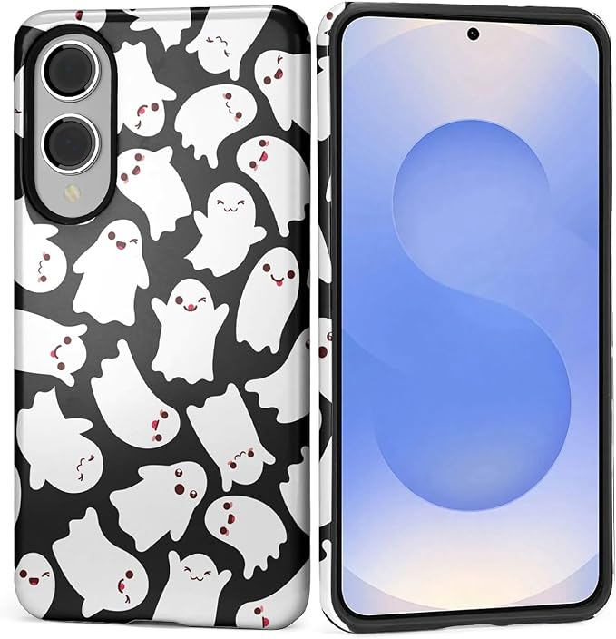 Case for Samsung Galaxy S25 Edge Case, Halloween Ghosts Bats Design Hybrid Dual by Kapadiy