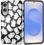 Case for Samsung Galaxy S25 Edge Case, Halloween Ghosts Bats Design Hybrid Dual by Kapadiy