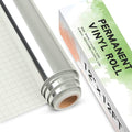 Mirror Silver Permanent Vinyl Roll 12" x 12FT by LyaVinyl