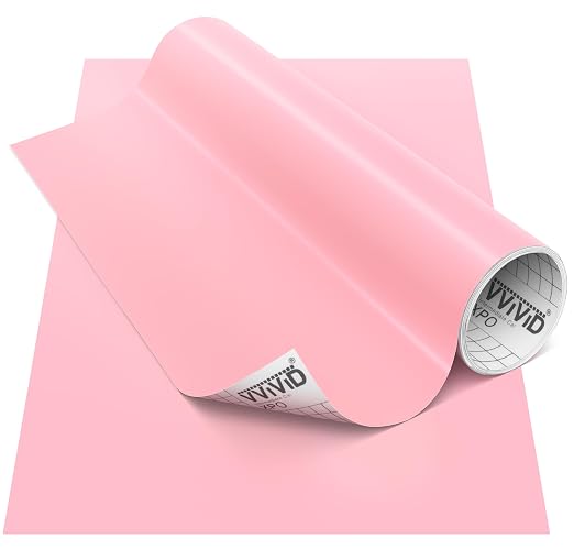 VViViD DECO65 Matte Pastel Carnation Pink Permanent Adhesive Craft Vinyl by VVIVIDVINYL