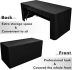Nasitos 2 Pack Black Tablecloth 6 Foot-Open Back Fitted Tablecloth Rectangle - Image 4