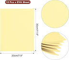 uxcell Light Yellow EVA Foam Sheets, 11.8x7.9 in 1.8mm Thick Handicraft Foam - Image 2