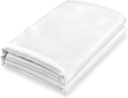 Homiest White Satin Flat Sheet by Homiest