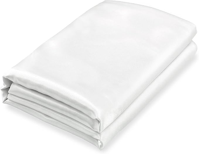 Homiest White Satin Flat Sheet by Homiest