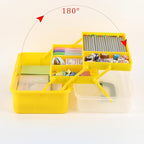 BTSKY 3-Layer Plastic Dividing Storage Box Craft Organizer - Image 2
