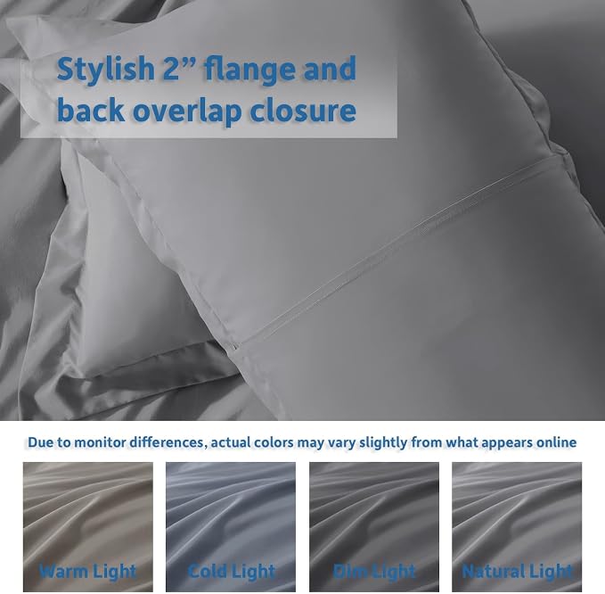 Nestl Grey Duvet Cover Queen Size - Image 8