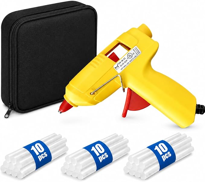 Mini Hot Glue Gun Kit with 30 Glue Sticks and Carrying Case, 15W Fast by Unknown