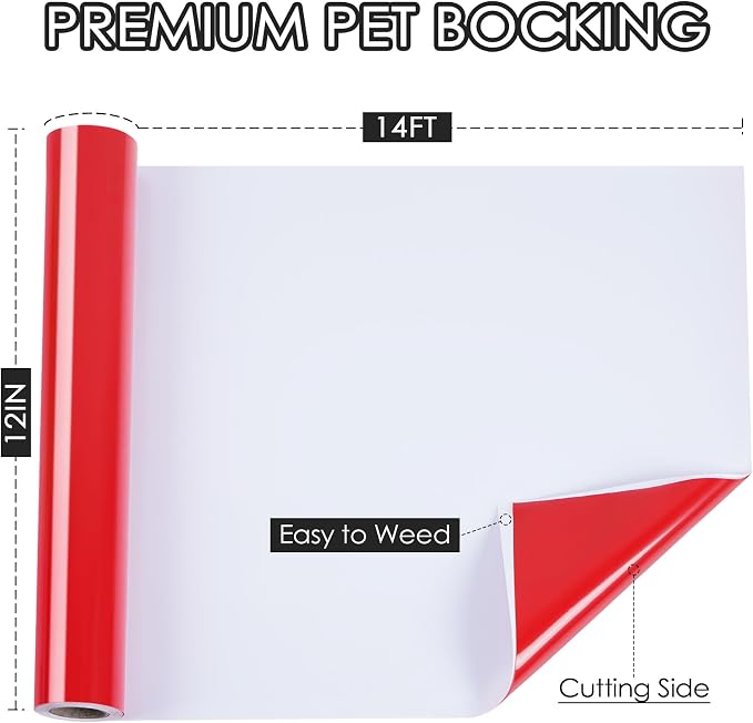 TORC Red Permanent Vinyl 12" x 14 FT Glossy Red Adhesive Vinyl Roll Compatible - Image 2