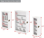 Ikee Design 3 Pcs Set Wall-Mounted Wooden Shadow Cubby Box Display Shelf - Image 2