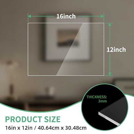 5 Pack 12X16 Plexiglass Sheets1/8 Thick, 3mm Clear Acrylic Sheet | Plexi Glass - Image 2