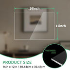 5 Pack 12X16 Plexiglass Sheets1/8 Thick, 3mm Clear Acrylic Sheet | Plexi Glass - Image 2