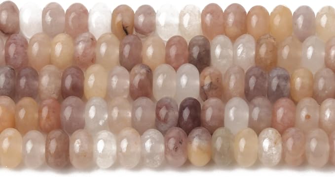 Songxi 5x8mm Pink Aventurine Rondelle Beads, Gemstone - Image 3