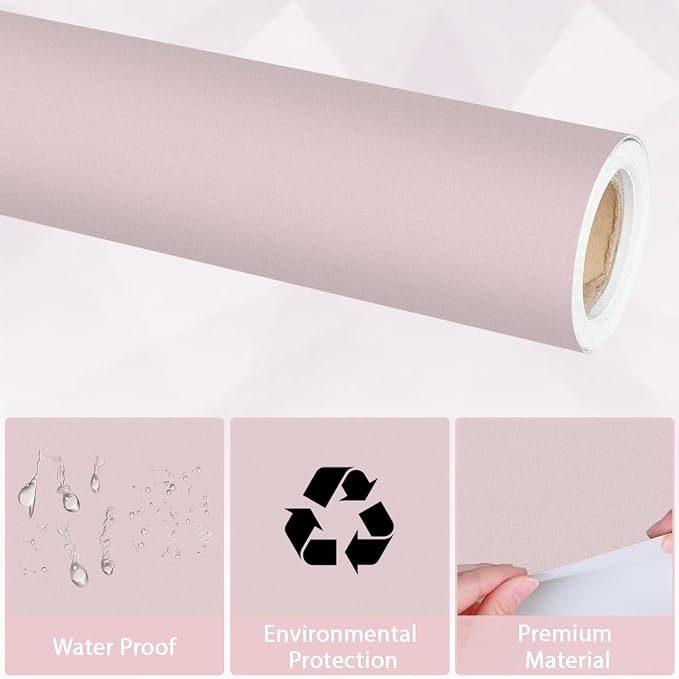 Qyeahkj Mauve Bulletin Board Paper Roll Lavender Pink Bulletin Board Background - Image 3