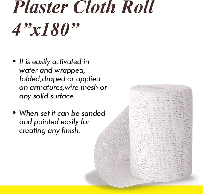 Falling in Art Plaster Cloth Rolls, 500gsm Plaster Strip, Plaster Gauze Bandages - Image 2