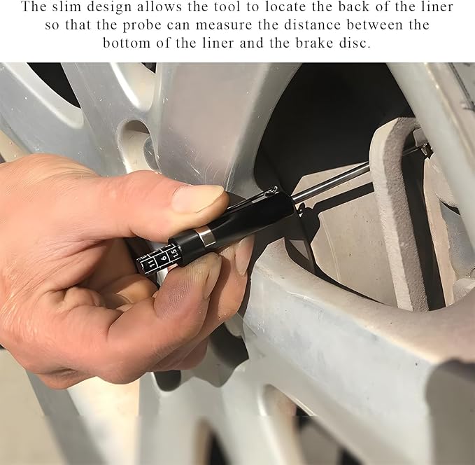 Car Brake Pad Thickness Measure Tool, Brake Shoe Gauge Measuring Tool - Image 4