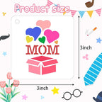 Augshy 56 PCS Happy Mothers Day Fathers Day Stencils, 3 Inch - Image 2