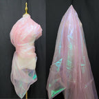 Light Pink Iridescent Organza Fabric by Unknown