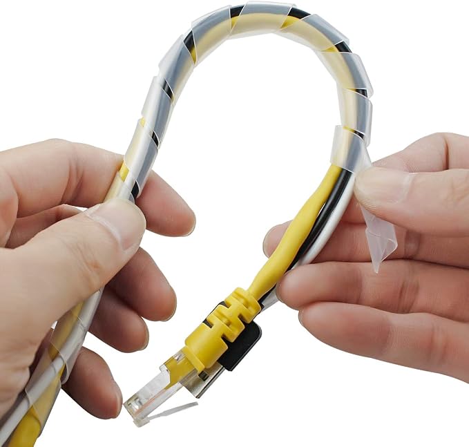 65FT XHF 4mm Clear Spiral Cable Wrap Cord - Image 5