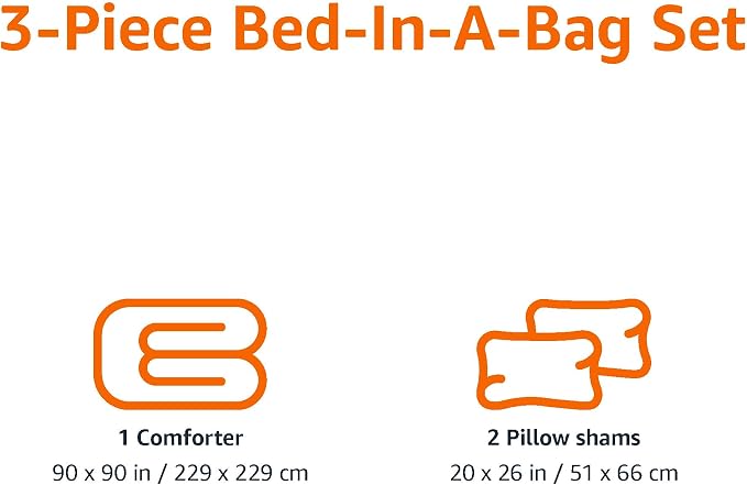 Amazon Basics 3-Piece Soft, Plush Microfiber Kids' Comforter and Pillow Sham Set - Image 3