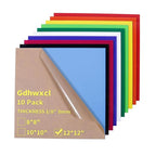 1/8 Thick 12 x 12 inch Acrylic Sheets, 10 Pack Plexiglass Sheets by gdhwcxl