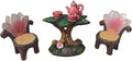 3 Pcs Miniature Garden Furniture Miniature Table and Chairs Set Fairy Garden by MUAMAX