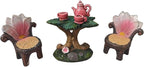 3 Pcs Miniature Garden Furniture Miniature Table and Chairs Set Fairy Garden by MUAMAX