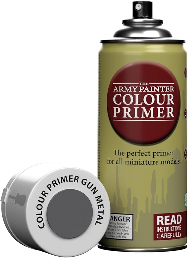 The Army Painter Colour Primer Gun Metal, 400 mL Acrylic Spray Primer, Spray by TheArmyPainter