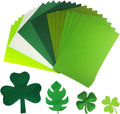 24 Pcs Felt Fabric Sheets, 8 Inch X 12 Inch St. Patrick's Day Green Craft Felt by IheDovb
