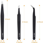 kaverme 3PCS Precision Tweezers Set, Upgraded Anti-Static Stainless Steel of - Image 2